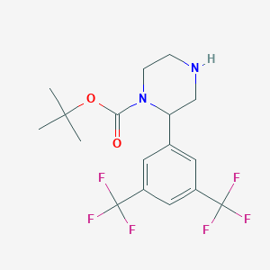 2-(3,5-Bis-trifluoromethyl-phenyl)-piperazine-1-carboxylic acid tert-butyl ester