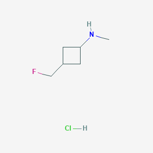 molecular formula C6H13ClFN B14852942 3-(fluoromethyl)-N-methyl-cyclobutanamine;hydrochloride 