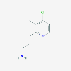 molecular formula C9H13ClN2 B14852944 3-(4-Chloro-3-methylpyridin-2-YL)propan-1-amine 