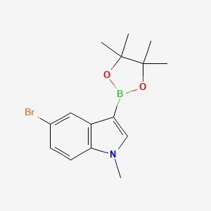 molecular formula C15H19BBrNO2 B14852947 5-Bromo-1-methyl-3-(4,4,5,5-tetramethyl-1,3,2-dioxaborolan-2-YL)-1H-indole 