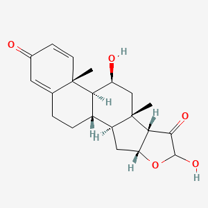 molecular formula C21H26O5 B14852958 (1S,2S,4R,8S,9S,11S,12S,13R)-6,11-dihydroxy-9,13-dimethyl-5-oxapentacyclo[10.8.0.02,9.04,8.013,18]icosa-14,17-diene-7,16-dione 