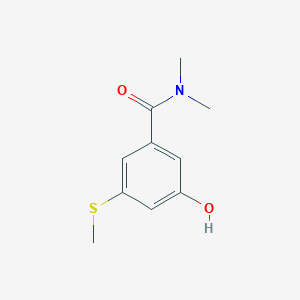 molecular formula C10H13NO2S B14852971 3-Hydroxy-N,N-dimethyl-5-(methylthio)benzamide 