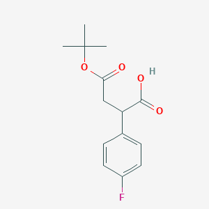 3-(Tert-butoxycarbonyl)-2-(4-fluorophenyl)propanoic acid