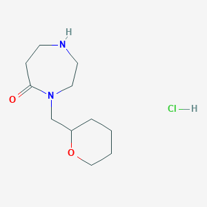 4-[(Oxan-2-yl)methyl]-1,4-diazepan-5-one hydrochloride