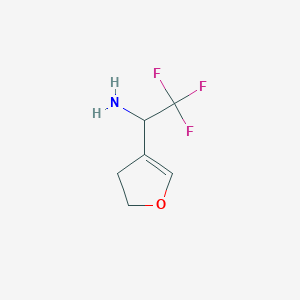 molecular formula C6H8F3NO B14853086 1-(4,5-Dihydro-furan-3-YL)-2,2,2-trifluoro-ethylamine CAS No. 886371-69-3