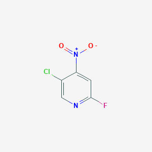 molecular formula C5H2ClFN2O2 B14853093 5-Chloro-2-fluoro-4-nitropyridine 