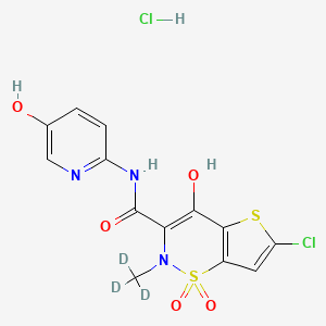 6-chloro-4-hydroxy-N-(5-hydroxypyridin-2-yl)-1,1-dioxo-2-(trideuteriomethyl)thieno[2,3-e]thiazine-3-carboxamide;hydrochloride