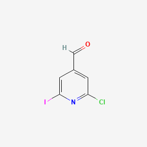 molecular formula C6H3ClINO B14853102 2-Chloro-6-iodoisonicotinaldehyde 