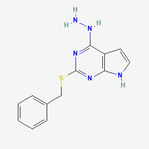 2-(Benzylthio)-4-hydrazino-7H-pyrrolo[2,3-D]pyrimidine