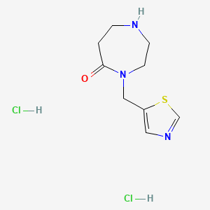 4-[(1,3-Thiazol-5-yl)methyl]-1,4-diazepan-5-one dihydrochloride