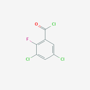 molecular formula C7H2Cl3FO B14853131 3,5-Dichloro-2-fluorobenzoyl chloride 