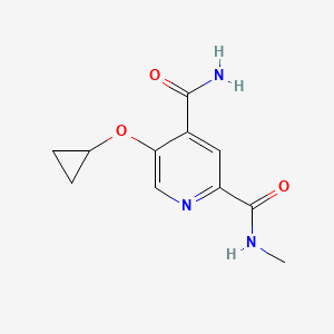 molecular formula C11H13N3O3 B14853150 5-Cyclopropoxy-N2-methylpyridine-2,4-dicarboxamide 