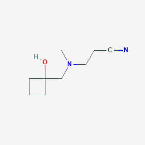 3-{[(1-Hydroxycyclobutyl)methyl](methyl)amino}propanenitrile
