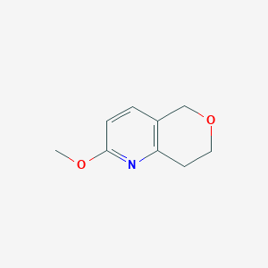 molecular formula C9H11NO2 B14853185 2-Methoxy-7,8-dihydro-5H-pyrano[4,3-B]pyridine 