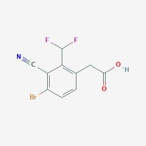 molecular formula C10H6BrF2NO2 B1485320 4-Bromo-3-cyano-2-(difluoromethyl)phenylacetic acid CAS No. 1805481-60-0
