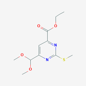 Ethyl 6-(dimethoxymethyl)-2-(methylthio)pyrimidine-4-carboxylate