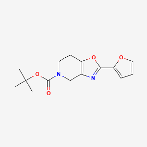 Tert-butyl 2-(2-furyl)-6,7-dihydro[1,3]oxazolo[4,5-C]pyridine-5(4H)-carboxylate