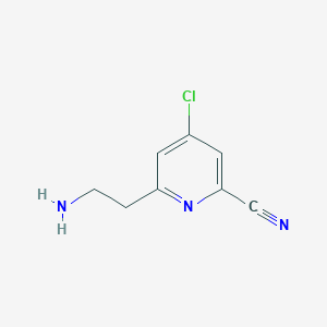 6-(2-Aminoethyl)-4-chloropyridine-2-carbonitrile