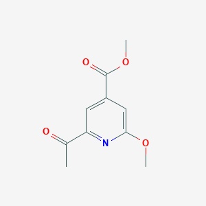 molecular formula C10H11NO4 B14853307 Methyl 2-acetyl-6-methoxyisonicotinate CAS No. 1393553-84-8