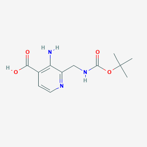 3-Amino-2-(((tert-butoxycarbonyl)amino)methyl)isonicotinic acid