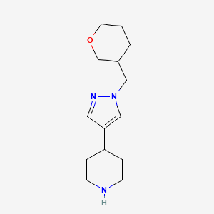 4-{1-[(oxan-3-yl)methyl]-1H-pyrazol-4-yl}piperidine