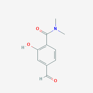 molecular formula C10H11NO3 B14853325 4-Formyl-2-hydroxy-N,N-dimethylbenzamide 