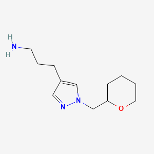 3-{1-[(oxan-2-yl)methyl]-1H-pyrazol-4-yl}propan-1-amine