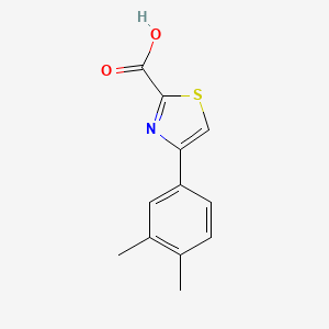 molecular formula C12H11NO2S B14853331 4-(3,4-Dimethyl-phenyl)-thiazole-2-carboxylic acid CAS No. 886367-08-4