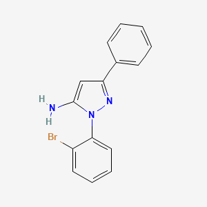 molecular formula C15H12BrN3 B14853347 1-(2-Bromophenyl)-3-phenyl-1H-pyrazol-5-amine 