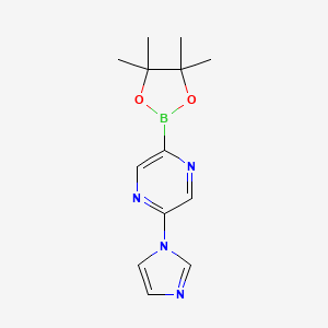 2-(1H-Imidazol-1-YL)-5-(4,4,5,5-tetramethyl-1,3,2-dioxaborolan-2-YL)pyrazine