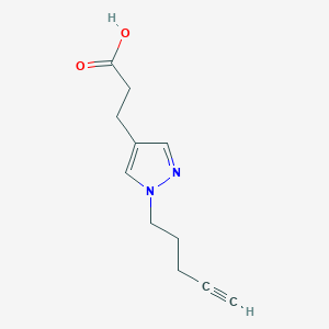 3-[1-(pent-4-yn-1-yl)-1H-pyrazol-4-yl]propanoic acid