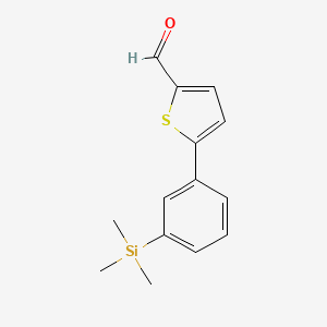 5-(3-(Trimethylsilyl)phenyl)thiophene-2-carbaldehyde