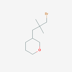molecular formula C10H19BrO B1485339 3-(3-Bromo-2,2-dimethylpropyl)oxane CAS No. 2098113-04-1