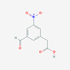 molecular formula C9H7NO5 B14853393 (3-Formyl-5-nitrophenyl)acetic acid 