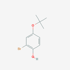 molecular formula C10H13BrO2 B14853405 2-Bromo-4-(tert-butoxy)phenol 