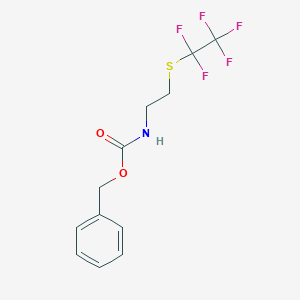 (2-Pentafluoroethylsulfanyl-ethyl)-carbamic acid benzyl ester