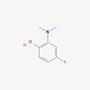 molecular formula C8H10INO B14853430 2-(Dimethylamino)-4-iodophenol 