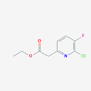 molecular formula C9H9ClFNO2 B14853432 Ethyl 2-chloro-3-fluoropyridine-6-acetate 