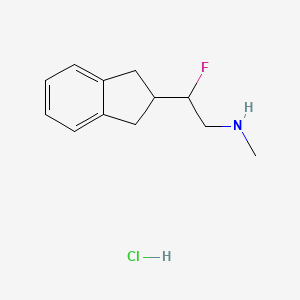 molecular formula C12H17ClFN B1485344 [2-(2,3-dihydro-1H-inden-2-yl)-2-fluoroethyl](methyl)amine hydrochloride CAS No. 2097962-82-6
