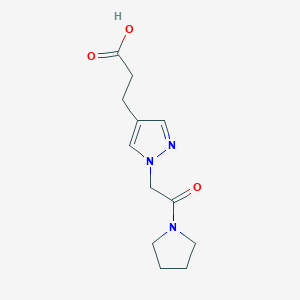3-{1-[2-oxo-2-(pyrrolidin-1-yl)ethyl]-1H-pyrazol-4-yl}propanoic acid