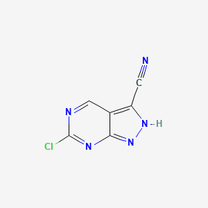 6-Chloro-1h-pyrazolo[3,4-d]pyrimidine-3-carbonitrile