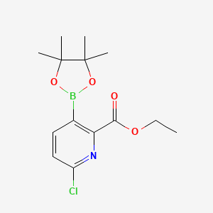 Ethyl 6-chloro-3-(4,4,5,5-tetramethyl-1,3,2-dioxaborolan-2-YL)picolinate