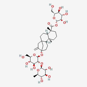 [(2S,3R,4S,5S,6R)-3,4,5-trihydroxy-6-(hydroxymethyl)oxan-2-yl] (4S,5R,9S,10R,13S)-13-[(2S,3R,4S,5S,6R)-4,5-dihydroxy-6-(hydroxymethyl)-3-[(2S,3R,4S,5S,6R)-3,4,5-trihydroxy-6-methyloxan-2-yl]oxyoxan-2-yl]oxy-5,9-dimethyl-14-methylidenetetracyclo[11.2.1.01,10.04,9]hexadecane-5-carboxylate