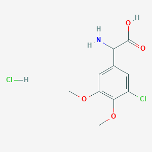 molecular formula C10H13Cl2NO4 B14853517 2-Amino-2-(3-chloro-4,5-dimethoxyphenyl)acetic acid hydrochloride 