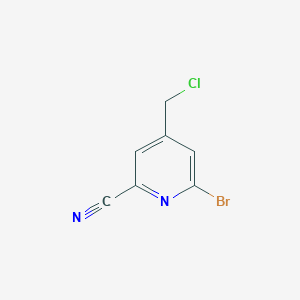 6-Bromo-4-(chloromethyl)pyridine-2-carbonitrile