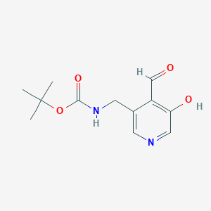 molecular formula C12H16N2O4 B14853519 Tert-butyl (4-formyl-5-hydroxypyridin-3-YL)methylcarbamate 