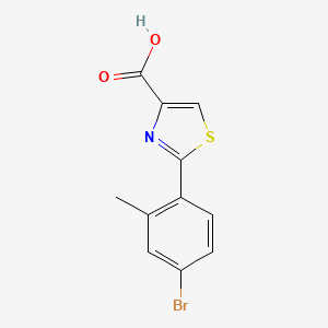 molecular formula C11H8BrNO2S B14853527 2-(4-Bromo-2-methyl-phenyl)-thiazole-4-carboxylic acid CAS No. 886368-77-0