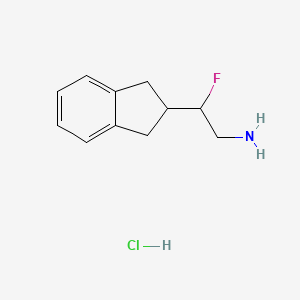 2-(2,3-dihydro-1H-inden-2-yl)-2-fluoroethan-1-amine hydrochloride