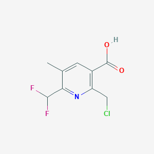 2-(Chloromethyl)-6-(difluoromethyl)-5-methylpyridine-3-carboxylic acid