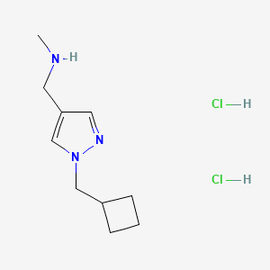 {[1-(cyclobutylmethyl)-1H-pyrazol-4-yl]methyl}(methyl)amine dihydrochloride